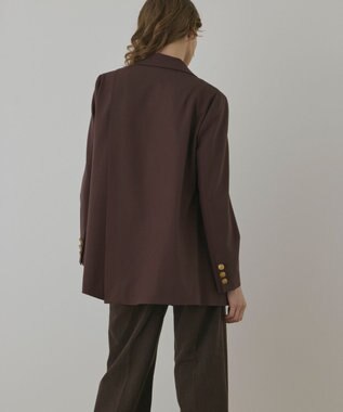 GRACE CONTINENTAL バックベンツダブルジャケット ブラウン