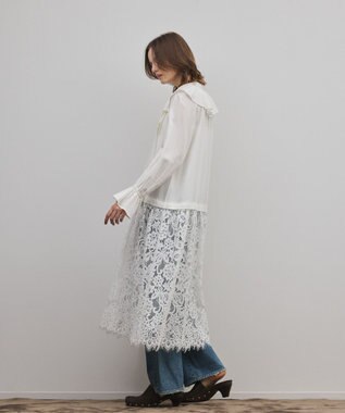 GRACE CONTINENTAL レースコンビフリルカフタンワンピース キナリ