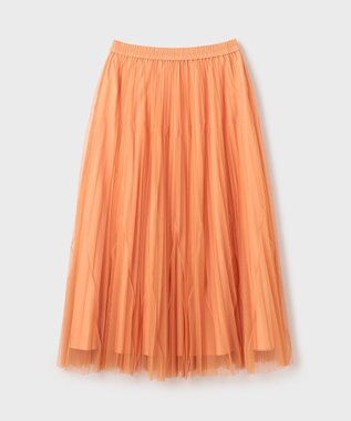 GRACE CONTINENTAL チュールマチプリーツスカート オレンジ