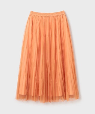 GRACE CONTINENTAL チュールマチプリーツスカート オレンジ