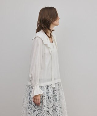 GRACE CONTINENTAL レースコンビフリルカフタンワンピース キナリ