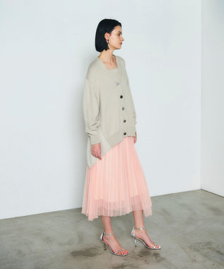 GRACE CONTINENTAL ティアードラップチュールスカート ピンク