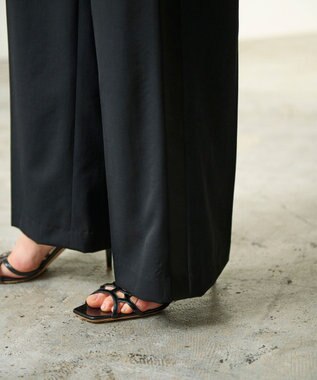 GRACE CONTINENTAL タキシードワイドパンツ ブラック