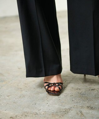 GRACE CONTINENTAL タキシードワイドパンツ ブラック