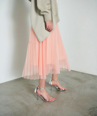 GRACE CONTINENTAL ティアードラップチュールスカート ピンク