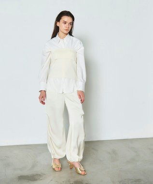 GRACE CONTINENTAL リブベアトップ ホワイト