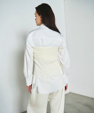 GRACE CONTINENTAL リブベアトップ ホワイト