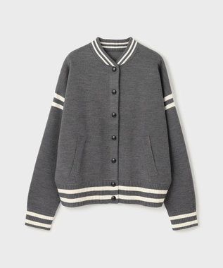 GRACE CONTINENTAL ニットスタジャン グレー