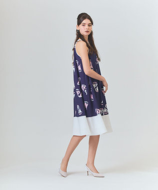 GRACE CONTINENTAL マリンホルタードレス ネイビー