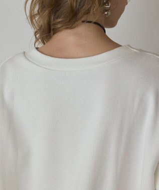 GRACE CONTINENTAL Catphoto裏毛トップ ホワイト