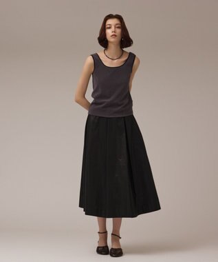 GRACE CONTINENTAL ルーズパーカーsetトップ チャコール