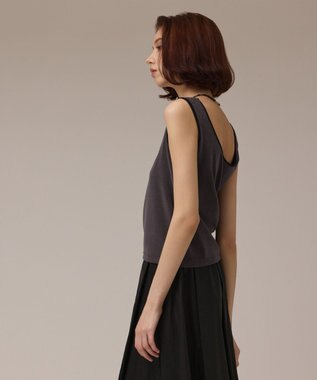 GRACE CONTINENTAL ルーズパーカーsetトップ チャコール