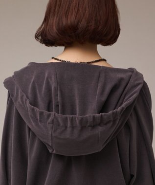 GRACE CONTINENTAL ルーズパーカーsetトップ チャコール