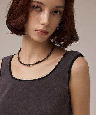 GRACE CONTINENTAL ルーズパーカーsetトップ チャコール