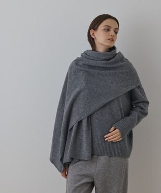 GRACE CONTINENTAL ウールストール グレー