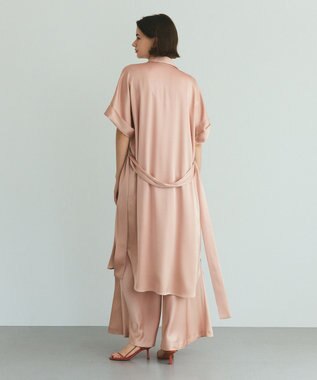 GRACE CONTINENTAL ダブルサテンシャツドレス ピンク