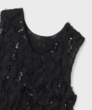 GRACE CONTINENTAL フリンジベスト ブラック