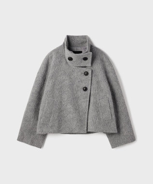 GRACE CONTINENTAL アルパカシャギージャケット グレー