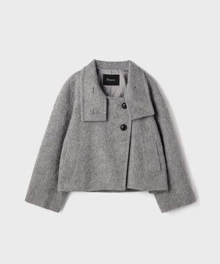 GRACE CONTINENTAL アルパカシャギージャケット グレー