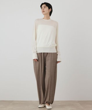 GRACE CONTINENTAL ウールシルククルーニットトップス キナリ