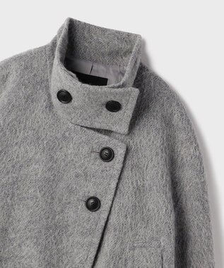 GRACE CONTINENTAL アルパカシャギージャケット グレー