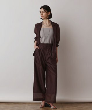 GRACE CONTINENTAL ブライトシアーパンツ ブラウン