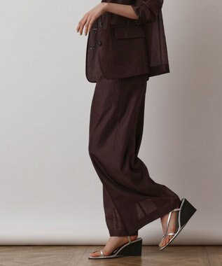 GRACE CONTINENTAL ブライトシアーパンツ ブラウン