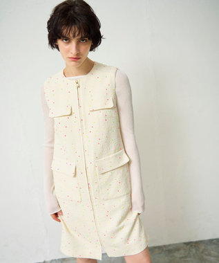 GRACE CONTINENTAL ネオンドットジャガードワンピース キナリ