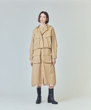 GRACE CONTINENTAL ミリタリー3WAYコート ベージュ