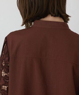 GRACE CONTINENTAL カットワークAラインワンピース ブラウン