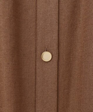 GRACE CONTINENTAL リネンタッチサファリドレス ブラウン