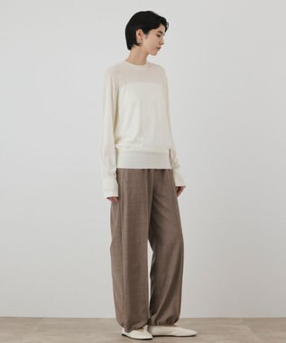 GRACE CONTINENTAL ウールシルククルーニットトップス キナリ
