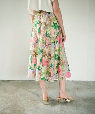 GRACE CONTINENTAL フルーツ刺繍フレアスカート イエロー