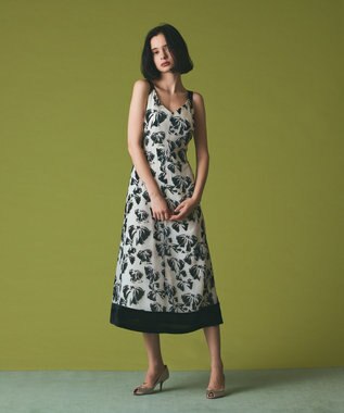 GRACE CONTINENTAL リボンオパールドレス キナリ