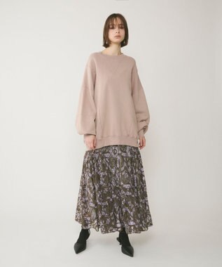 GRACE CONTINENTAL ピグメントスエットトップ ピンク