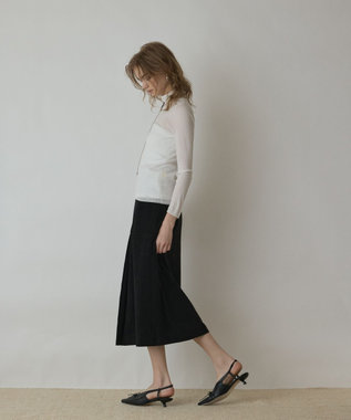 GRACE CONTINENTAL シアーリブニットトップ キナリ
