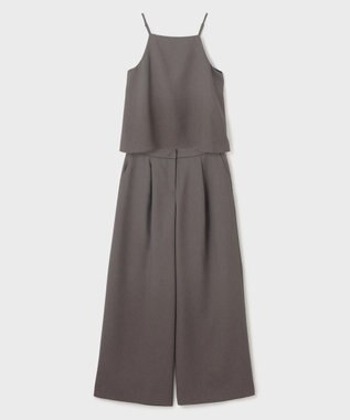 GRACE CONTINENTAL キャミ付レイヤードパンツ チャコール