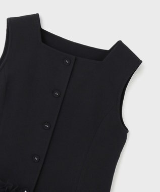 GRACE CONTINENTAL チュールヘムカットトップ ブラック