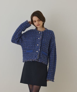 新品未使用✨️2024 グレースコンチネンタル ラメツイードニットカーディガン ラメツイードニットカーディガン / GRACE CONTINENTAL | GRACE