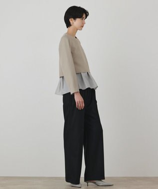 GRACE CONTINENTAL シアーフレアカットトップ ベージュ