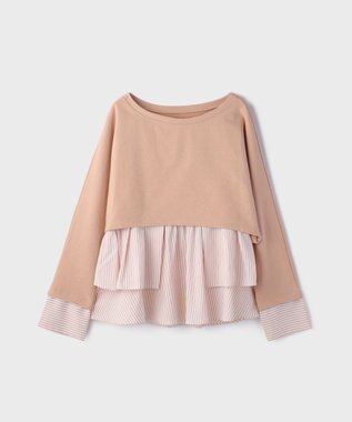 GRACE CONTINENTAL タックフリルヘムカットトップ ピンク