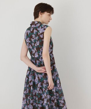GRACE CONTINENTAL ボタニカルフラワーワンピース ブラウン