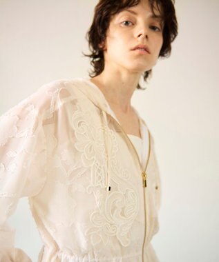 GRACE CONTINENTAL ジャガード刺繍ブルゾン キナリ