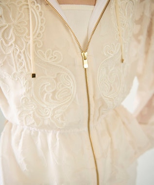 GRACE CONTINENTAL ジャガード刺繍ブルゾン キナリ