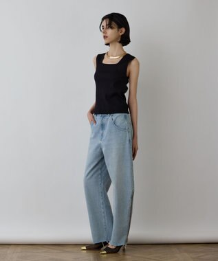 GRACE CONTINENTAL ブライトニットノースリーブ ブラック