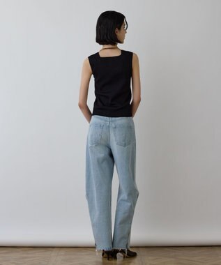 GRACE CONTINENTAL ブライトニットノースリーブ ブラック