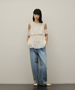 GRACE CONTINENTAL レイヤードレーストップ キナリ