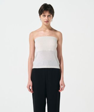 GRACE CONTINENTAL ラメベアトップ シルバー