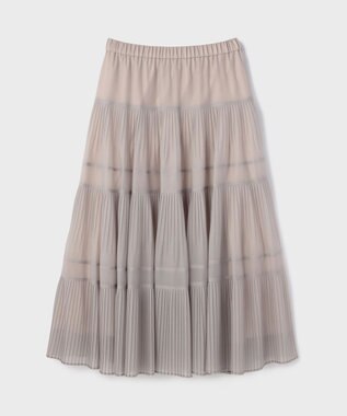 GRACE CONTINENTAL プリーツティアードスカート ベージュ