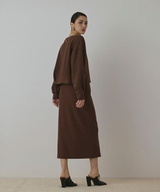 GRACE CONTINENTAL ラメカットトップ ブラウン